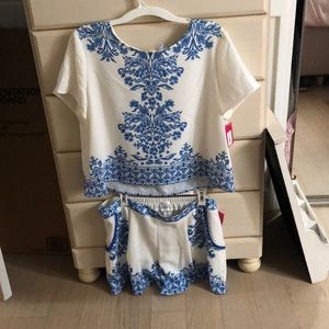 2 piece short and shirt set
